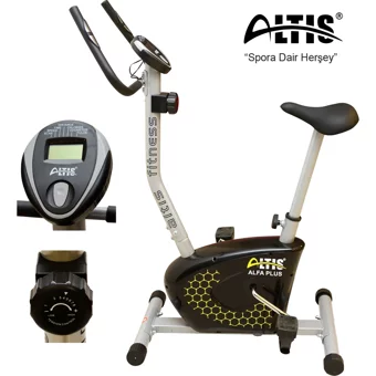 Altis Alfa 110 kg Kapasiteli Koltuklu Manyetik Dikey Kondisyon Bisikleti Siyah