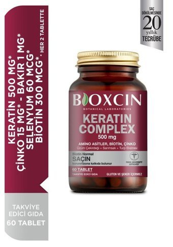 Bioxcin Forte Keratin Complex Üzüm Çekirdeği Sarımsak Turp Ekstresi Yetişkin Mineral 60 Adet