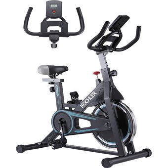Kochler Profesyonel Spinning Bike-2 120 kg Kapasiteli Koltuklu Manuel Dikey Kondisyon Bisikleti Siyah