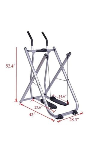 Air Walker Uzay Yürüyüşü Aleti 130 kg Kapasiteli Manuel Mekanik Dikey Kondisyon Bisikleti Siyah