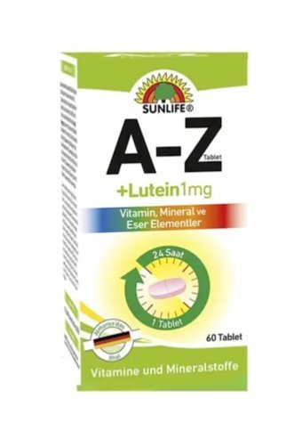 Sunlife A-Z Lutein Yetişkin Mineral 60 Adet
