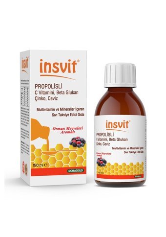 İnsvit Propolis C Vitamini Ceviz Orman Meyveleri Çocuk Yetişkin 150 ml