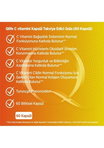 Qlife Vitamin C Yetişkin 3x60 Adet