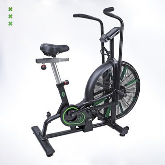 Woqes Profesyonel Air Bike Manuel Koltuklu Mekanik Dikey Kondisyon Bisikleti Siyah