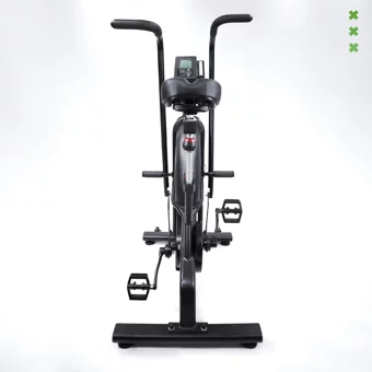 Woqes Profesyonel Air Bike Manuel Koltuklu Mekanik Dikey Kondisyon Bisikleti Siyah