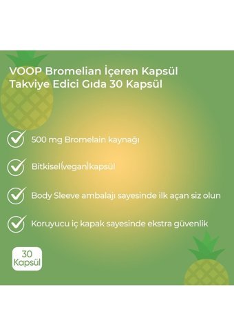 Voop Bromelain Ananaslı Yetişkin Mineral 30 Adet