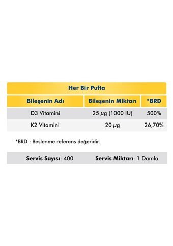 Voop D3K2 Vitamini Yetişkin 20 ml