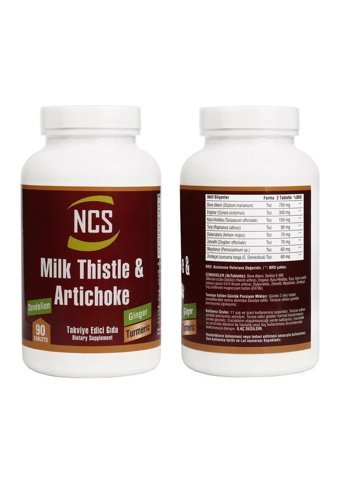 Ncs Milk Thistle Zerdeçal Karahindiba Zencefil Maydanoz De Dikeni Enginar Yetişkin 90 Adet