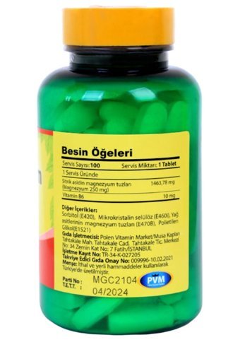 Vitapol Magnezyum Citrate Yetişkin Mineral 2x100 Adet