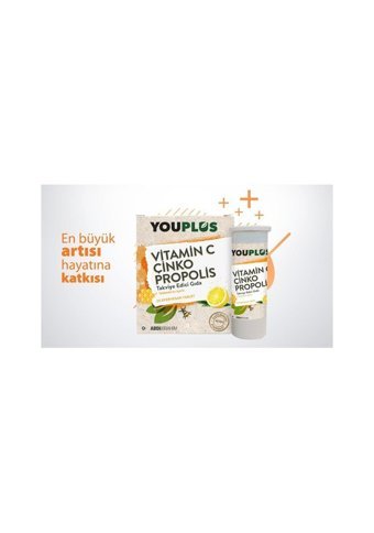 Youplus Vitamin C Çinko Propolis Portakallı Yetişkin 4x20 Adet