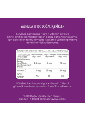 Sovital Premium Sambucus Sambucus Yetişkin 24 Adet