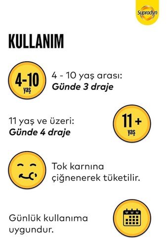 Supradyn Kids Multivitamin Çilekli Limonlu Portakallı Çocuk Vitamin 60 Adet