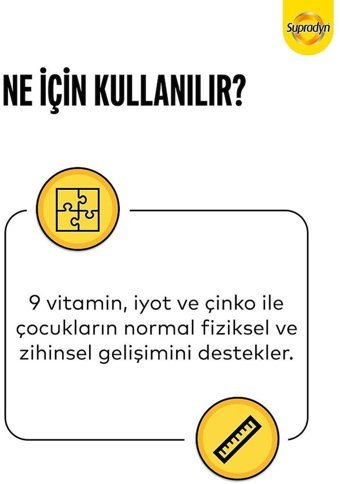 Supradyn Kids Multivitamin Çilekli Limonlu Portakallı Çocuk Vitamin 60 Adet