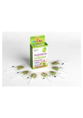 Multiball Multıvıtamın Lollıpops +Prebıotıc Elma Çocuk Vitamin Mineral 7 Adet