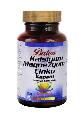 Balen Kalsiyum Magnezyum Çinko Yetişkin Mineral 80 Adet