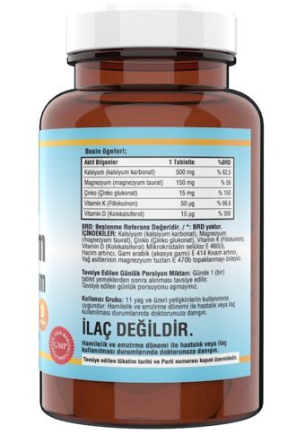 Ncs Calcium Magnesium Zınc Yetişkin Mineral 90 Adet