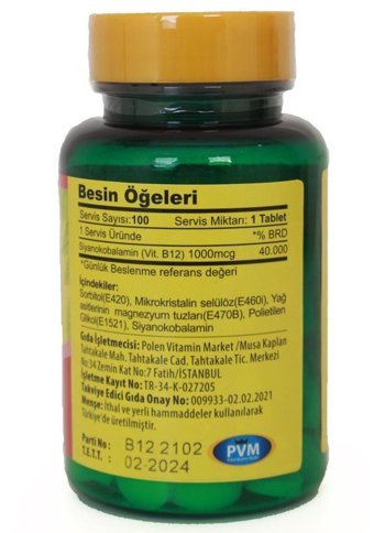 Vitapol Vitamin B12 Yetişkin 2x100 Adet