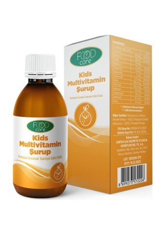 Food Core Kids Multivitamin Portakal Çocuk Vitamin 150 ml