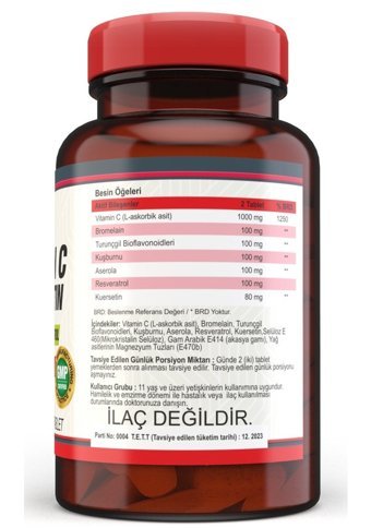 Nevfix Vitamin C Quercetin Yetişkin 120 Adet