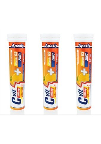 Apexis C Vitamini Portakal Yetişkin 3x20 Adet