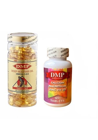 Dmp Omega 3-6-9 Yetişkin 200 Adet + Kalsiyum Magnezyum Çinko Vitamin D3 120 Tablet + Hap Kutusu