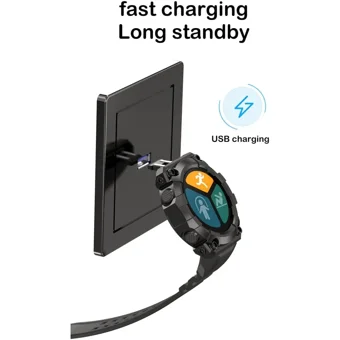 Arion FD68S Android-iOS Uyumlu Android-iOS Plastik Kordon Yuvarlak Tansiyon Ölçen Unisex Akıllı Saat Kırmızı