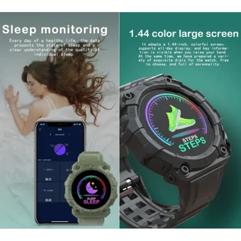 Arion FD68S Android-iOS Uyumlu Android-iOS Plastik Kordon Yuvarlak Tansiyon Ölçen Unisex Akıllı Saat Kırmızı
