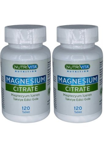 Nutrivita Nutrition Magnesium Citrate Yetişkin Mineral 2x120 Adet