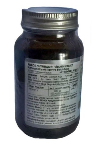Force Nutrition Vitamin K1 K2 Yetişkin 2x60 Adet