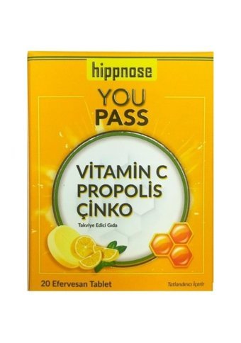 Hippnose Vitamin C Limon Yetişkin 20 Adet