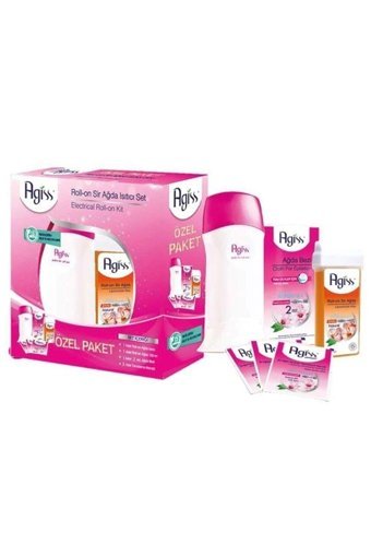 Agiss 1+1 Roll-On Ağda Makinesi + Kartuş + Ağda Bezi + 3 Adet Temizleme Mendili