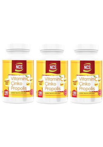 Ncs Vitamin C Çinko Propolis Propolis Yetişkin 3x180 Adet