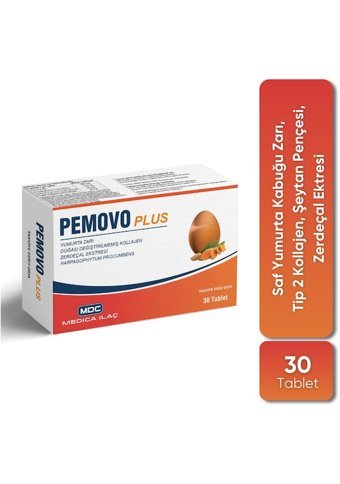 Mdc Pemovo Plus Yumurta Zarı Zerdeçal Yetişkin Mineral 30 Adet
