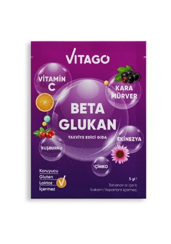 Vitago Beta Glukan Karamürverli Yetişkin 10 Adet