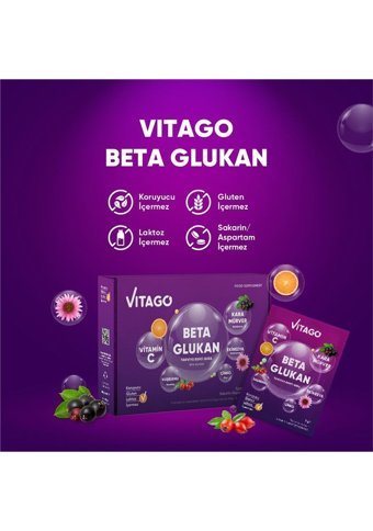 Vitago Beta Glukan Karamürverli Yetişkin 10 Adet