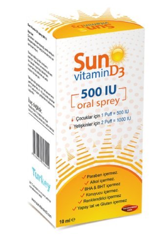 Sun Vitamin D3 Çocuk Yetişkin 10 ml