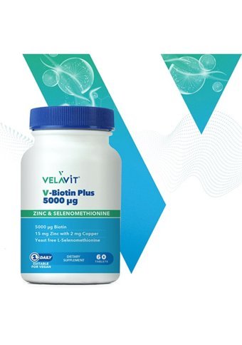 Velavit V-Biotin Plus Yetişkin Mineral 60 Adet