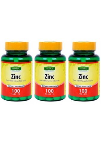 Vitapol Zinc Yetişkin Mineral 3x100 Adet