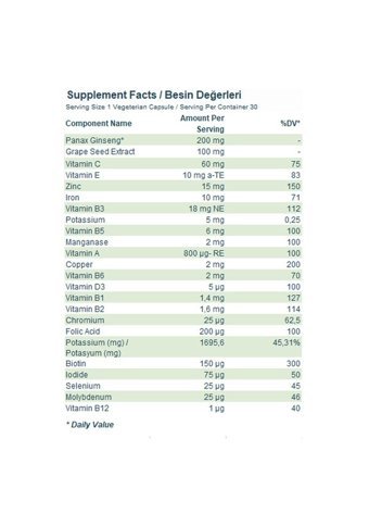Wiselab Multivitamin Yetişkin 30 Adet