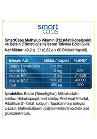 Smartcaps Methyl Up Yetişkin Mineral 60 Adet