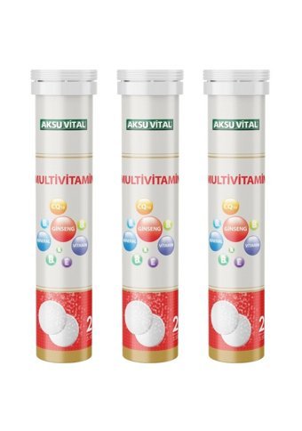 Aksu Vital Multivitamin Portakallı Yetişkin 3x20 Adet