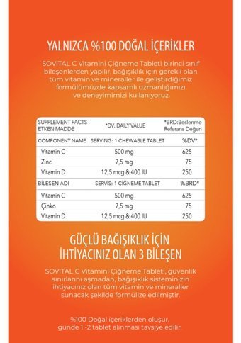 Sovital Vitamin C Yetişkin 30 Adet