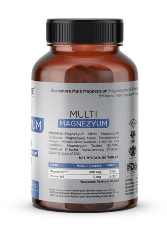 Suplamore Multi Magnezyum Yetişkin Mineral 60 Adet