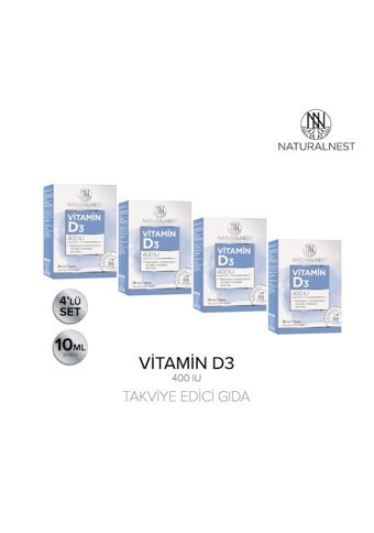 Naturalnest Vitamin D3 400 Iu Yetişkin 4x10 ml