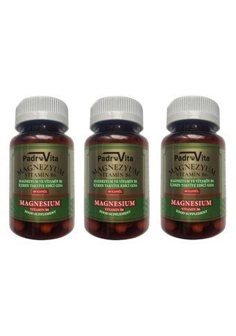 Padrovita Magnezyum Vitamin B6 Yetişkin 3x60 Adet