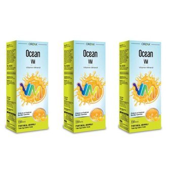 Orzax Ocean Vm Portakallı Çocuk Vitamin Mineral 3x150 Adet