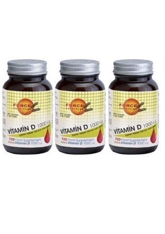 Force Nutrition Vitamin D3 Yetişkin 3x120 Adet