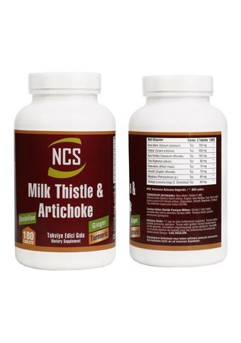 Ncs Milk Thistle Zerdeçal Karahindiba Zencefil Maydanoz De Dikeni Enginar Yetişkin 180 Adet
