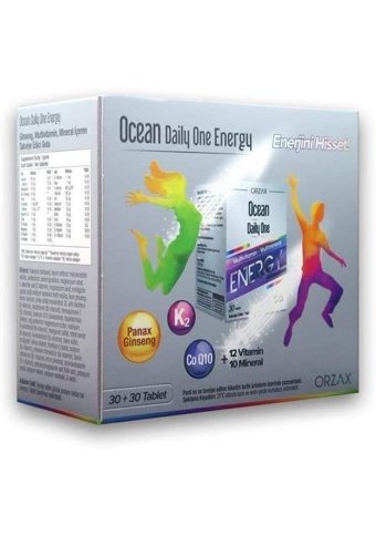 Orzax Daily One Energy Yetişkin Mineral 30 Adet