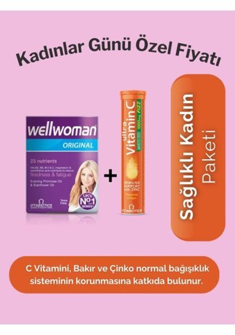 Vitabiotics Wellwomen Original-Vitamin C Yetişkin 20+23 Adet